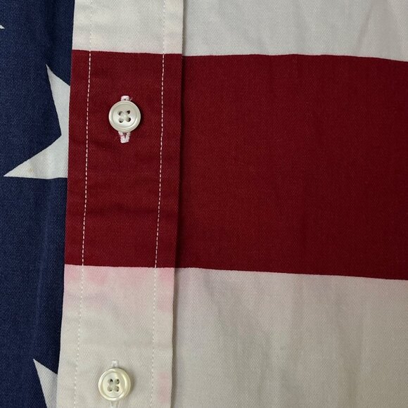 VTG 90s Tommy Hilfiger LG Mens USA Flag Stars & Strips, Election American Pride - Picture 10 of 13
